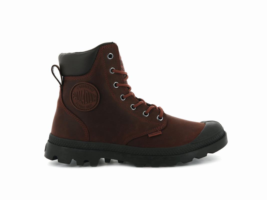 Palladium Pampa Cuff Wp Lux Herren Stiefel Wasserdicht Braun ||169820-HUL||